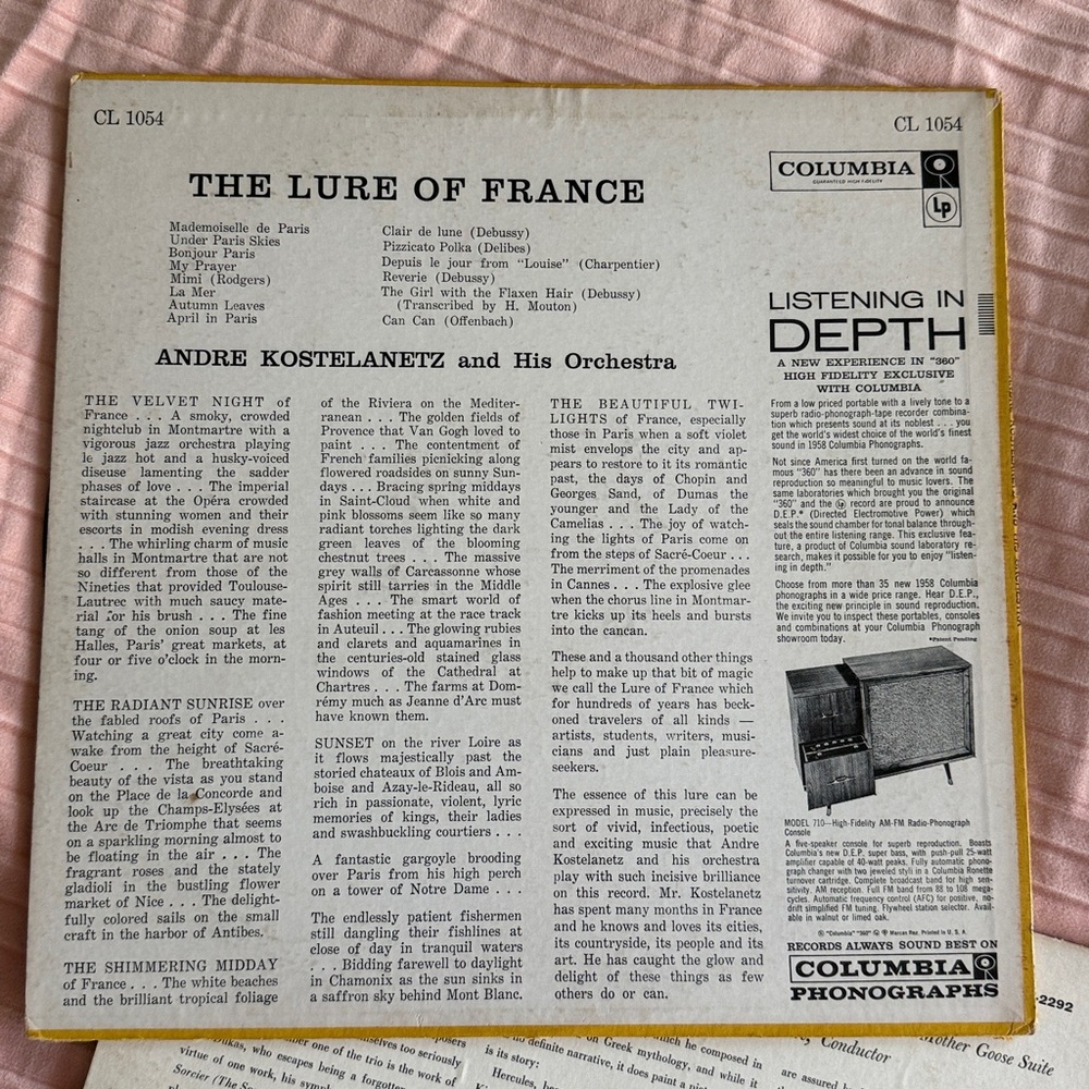 The French Touch Vinyl Records Set of 2 Columbia The Lure of France Album Cover - Picture 3 of 5